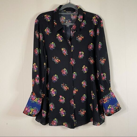 Kobi Halperin Bailey Silk Floral Button Down Shirt - Picture 1 of 8